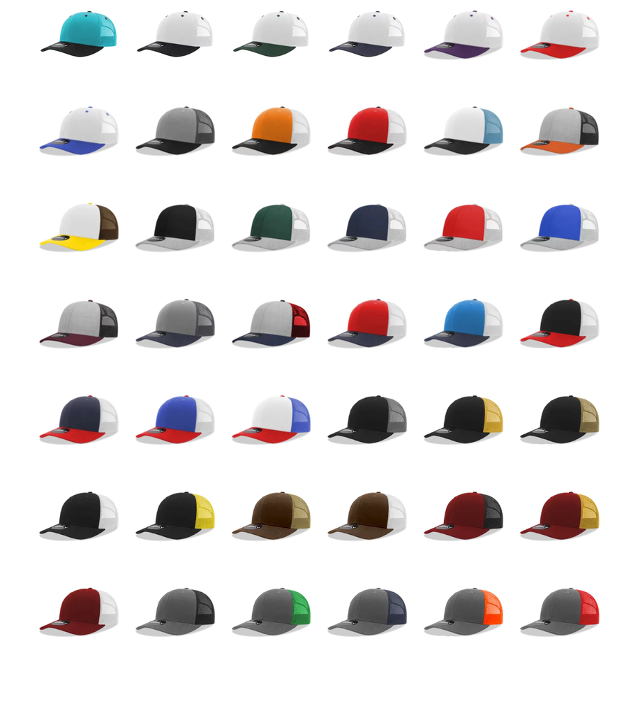 Decky 6021 - Classic Trucker Hat, 6 Panel Mid Profile Trucker Cap