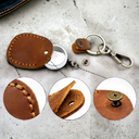 Air Tag Leather Keychain