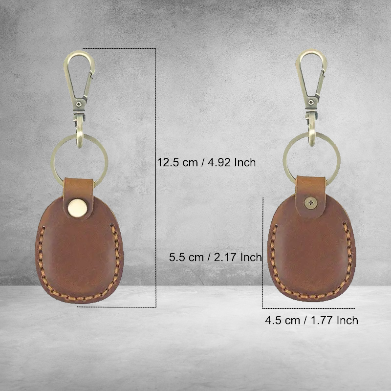 Air Tag Leather Keychain