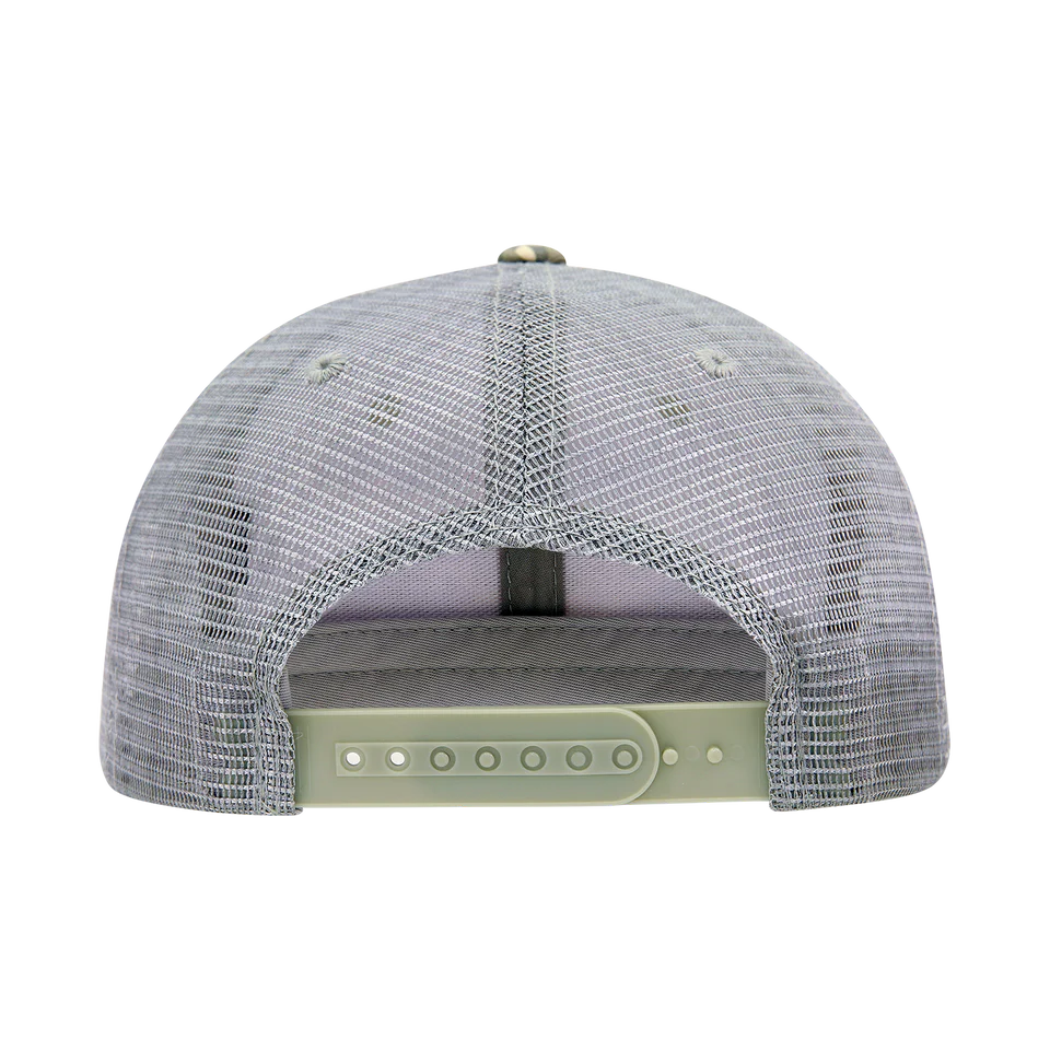 Decky 1055 Camo Flat Bill Trucker Hat, Camouflage 6 Panel Trucker Cap