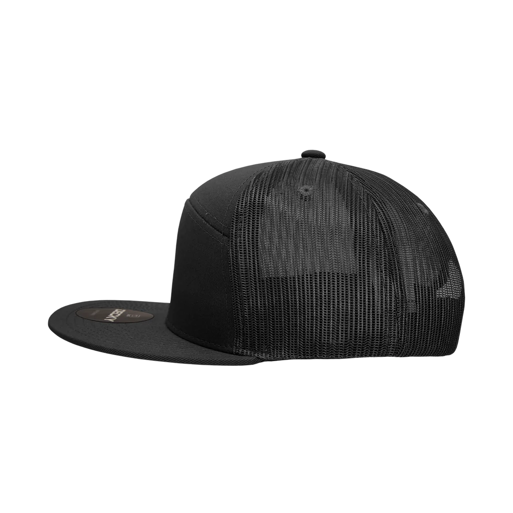 Decky 1133 7 Panel High Profile Structured Cotton Blend Trucker Hat