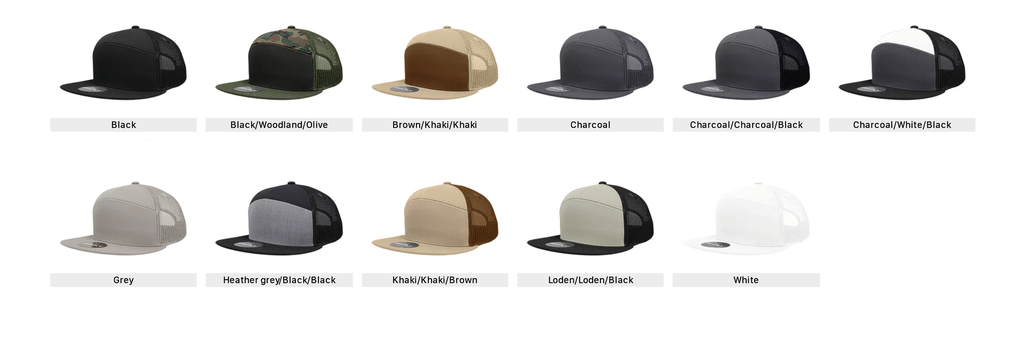 Decky 1133 7 Panel High Profile Structured Cotton Blend Trucker Hat