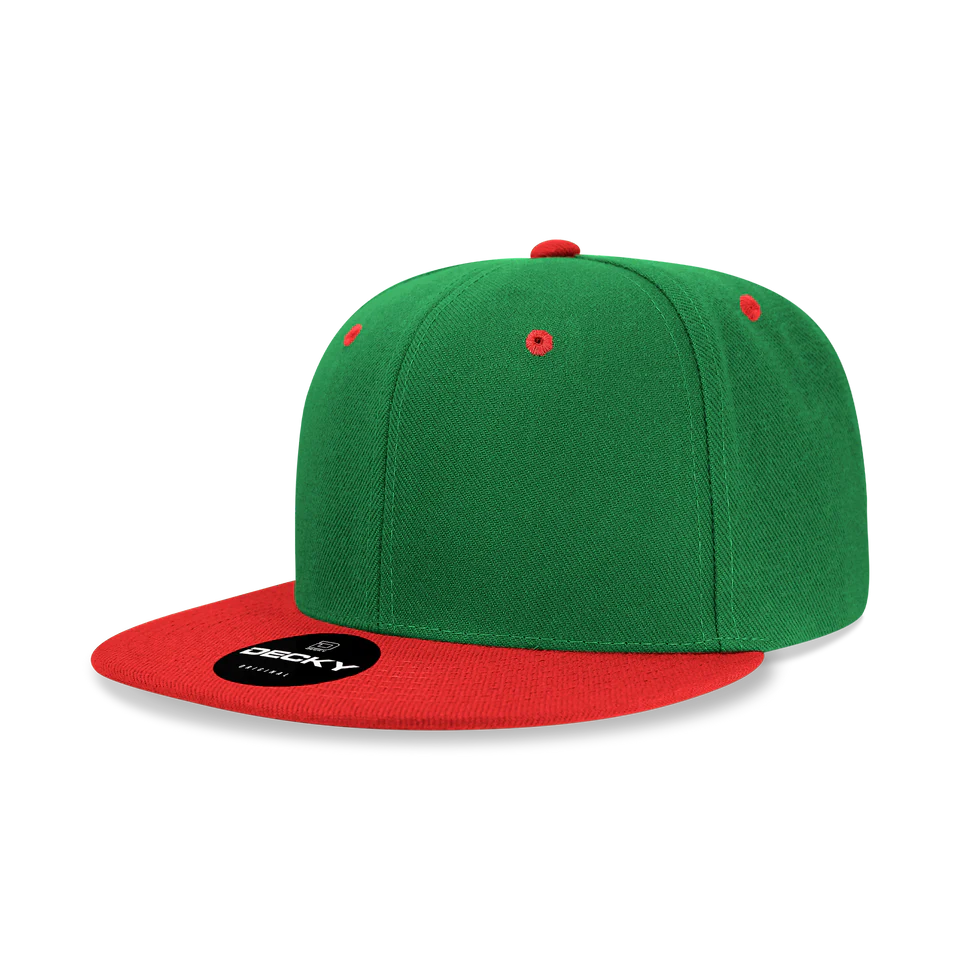 Decky 6020 High Profile 6 Panel Snapback, Flat Bill Hat