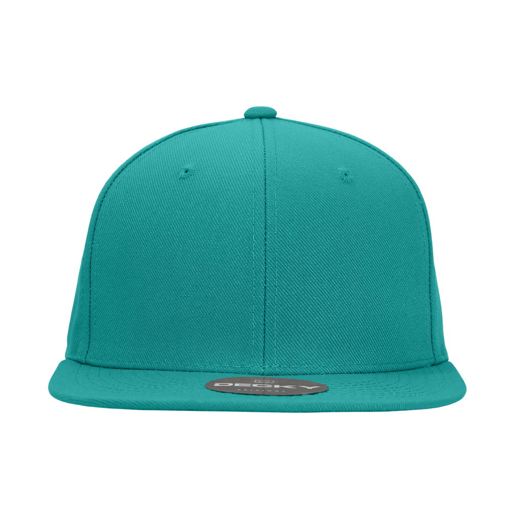 Decky RP1 - Fitted Flat Bill Hat, Retro Fitted Cap