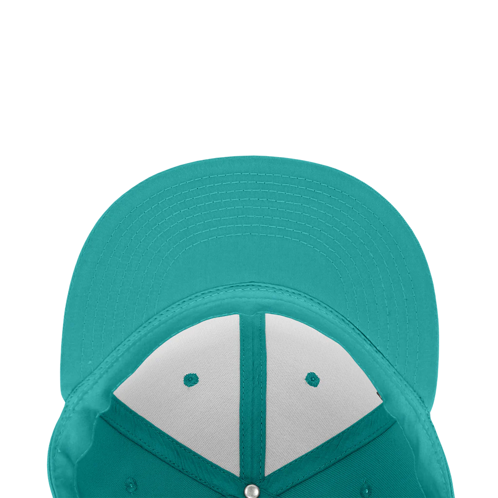 Decky RP1 - Fitted Flat Bill Hat, Retro Fitted Cap