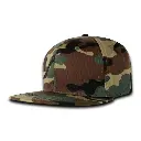 Decky RP1 - Fitted Flat Bill Hat, Retro Fitted Cap