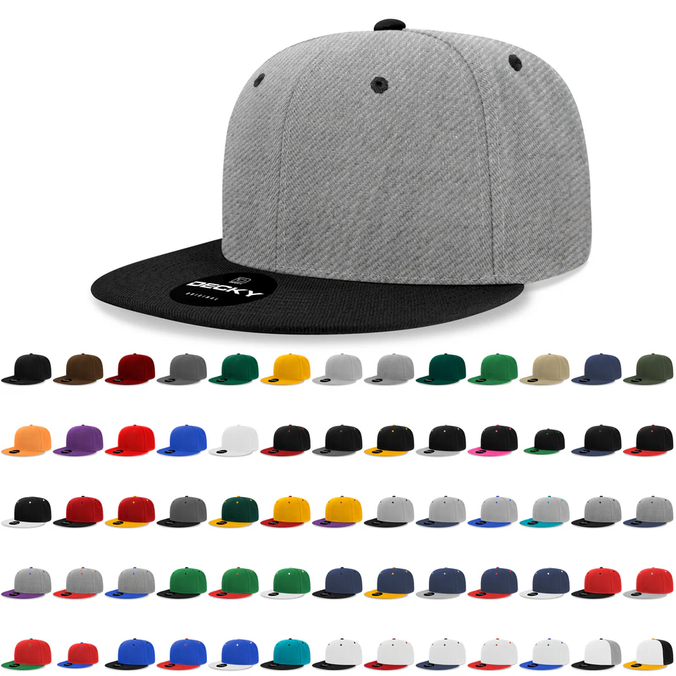 Decky 6020 High Profile 6 Panel Snapback, Flat Bill Hat