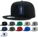 Decky 361 - Cotton Snapback Hat, Flat Bill Cap with Patch