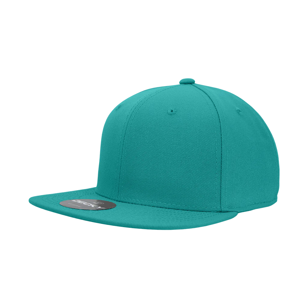 Decky RP1 - Fitted Flat Bill Hat, Retro Fitted Cap with Patch