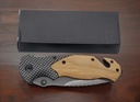Olive Handle Folding Knife