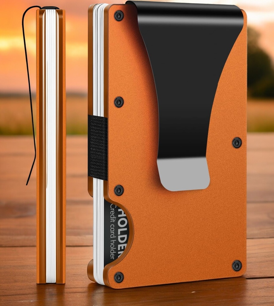 Metal Minimalist Wallet W/Clip