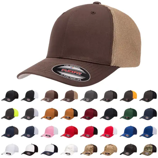 Flexfit Trucker Hat with Mesh Back - Flexfit 6511